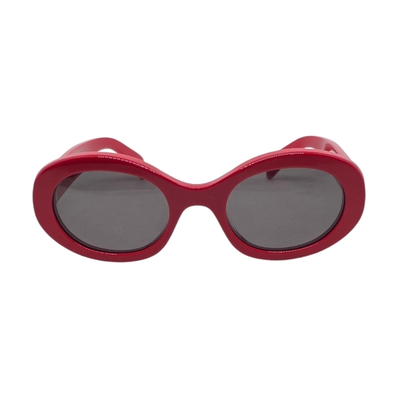 Celine Red Sunglasses with Gold Accent - Picture 2 of 6